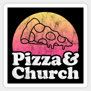 Pizza Lover Pizza and Church Sticker